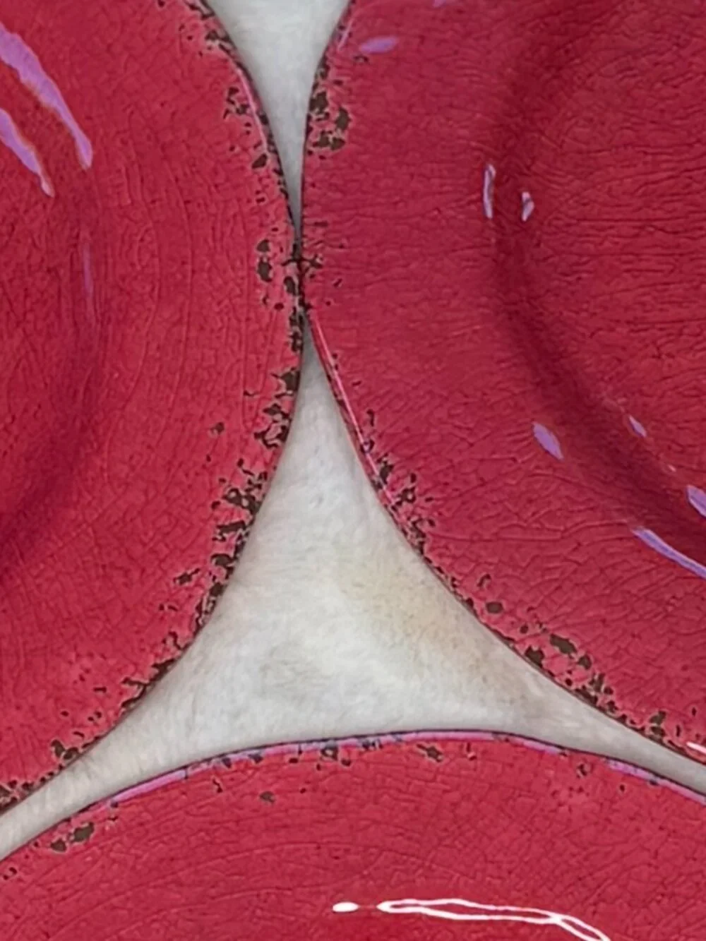 Pier 1 Imports Carmelo Pink Melamine Crackle Glaze Distressed Dinner Plates-NWT